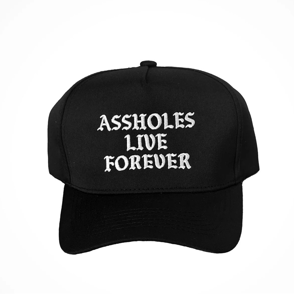 •Living Out Loud• Black SnapBack with White Embroidery